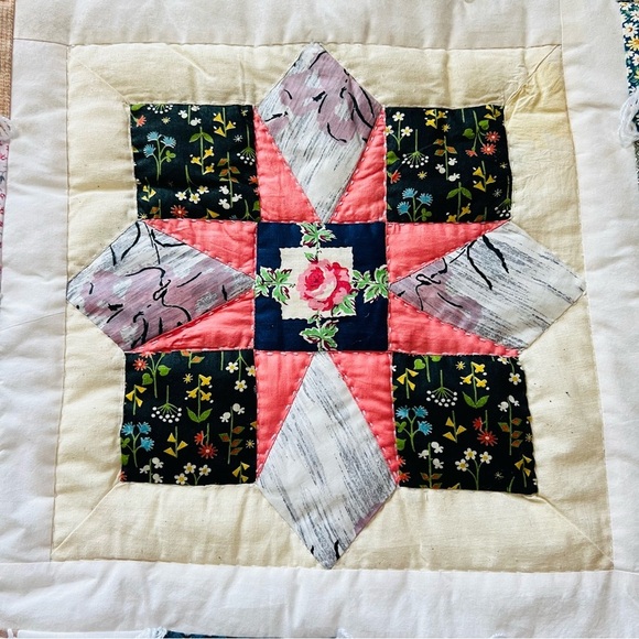 70”x85” Vintage Handmade Patchwork Quilt - Picture 3 of 12